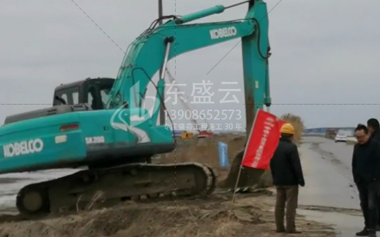 東盛云巖土承攬南通大盾構(gòu)機基地地基處理項目，排水強夯項目，今日開始放線（視頻）